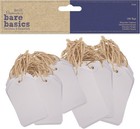 100 Gift Tags Paper Card Label Tags Display White Tags + Free Strings