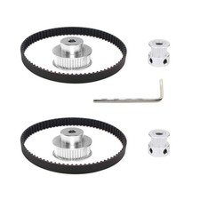 2GT Synchronous Wheel Timing Pulley 200mm Belt 6mm Width 2 Kit Aluminum