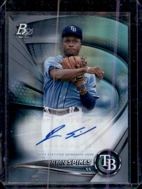2022 Bowman Platinum #TOP-84 Ryan Spikes Top Prospect Autograph