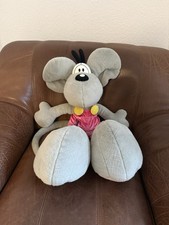 Diddl Riesen Plüschtier grau rosa Latzhose Sammler Stofftier Vintage 