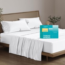 Pure 100 Egyptian Cotton Sheets Full Size - 800 Series Euphoria Collection D...