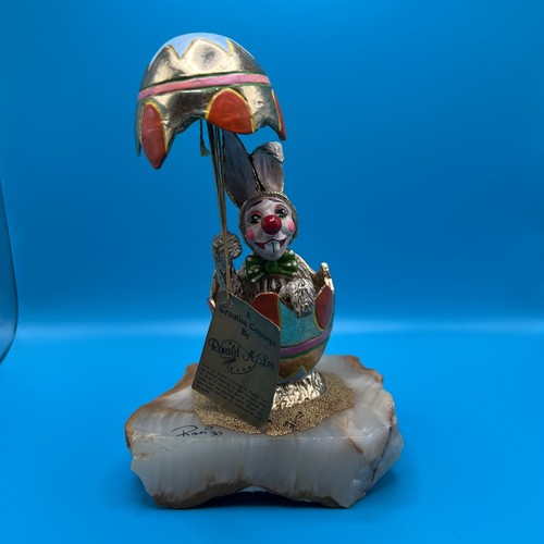 Ronald A Lee Vintage Clown Figurine 24K Gold Plated & Hand Painted Signed Ron 80 - Picture 1 of 9