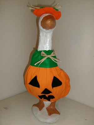 Best dressed goose geese clothes outfits 23-27'' LARGE Fall Autumn pumpkin 700-5
