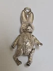 Sterling Silver ~ Rabbit Charm ~ HEAD, ARMS AND LEGS ALL MOVE! ~ VINTAGE