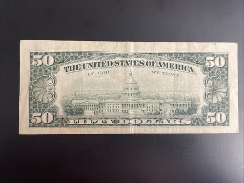 1993 Series $50 Fifty Dollar Bill Federal Reserve Note Currency - Picture 2 of 2