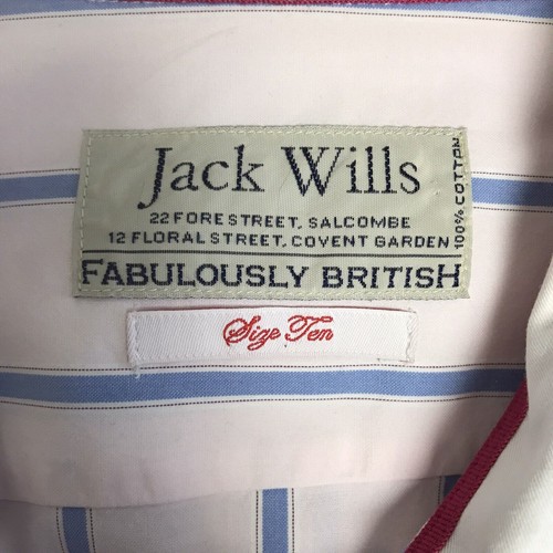 Jack Wills Top Womens 10 Pink Blue Pin Striped - Picture 6 of 7
