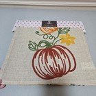 New FALL 14x70 FABRIC TABLE RUNNER AUTUMN PUMPKINS FLOWER HALLOWEEN THANKSGIVING