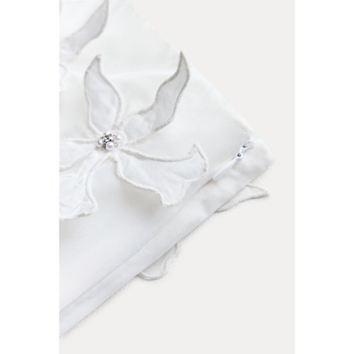 Neu mit Etikett!! ZARA ZW Collection Minirock weiß Blumen Perlen verziert XX-Small XXS - Bild 18 von 22
