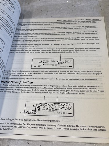 DigiTech RP21D Integrated Tube Guitar Effect System User's Guide 1993 - Picture 5 of 6