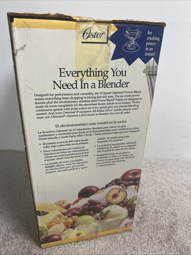 Vintage Osterizer 12 Speed Glass Blender 4101 Was 852-08 New White Metal Drive - Picture 6 of 8