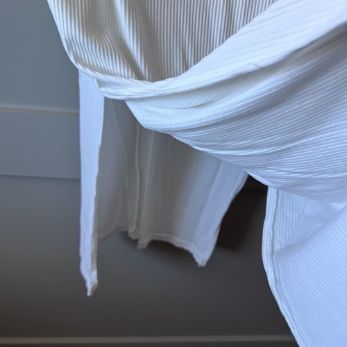 Selfie Leslie Dress Womens 2XL White Maxi Cowl Neck Spaghetti Strap Side Slit - Picture 4 of 13