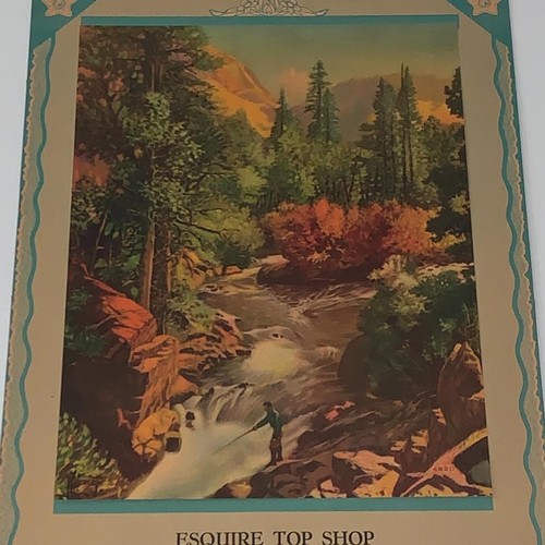 Vintage 1948 Calendar Complete 9.5x15.5 Esquire Top Shop Los Angeles Fishing - Picture 2 of 7