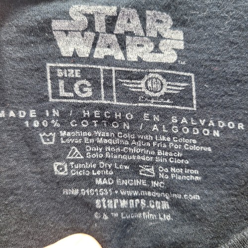 Star Wars BOY'S - Size Large - Graphic Tee - KYLO REN - Black Short Sleeve Shirt - Picture 3 of 8