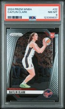 2024 PANINI PRIZM WNBA #22 CAITLIN CLARK ROOKIE RC PSA 8