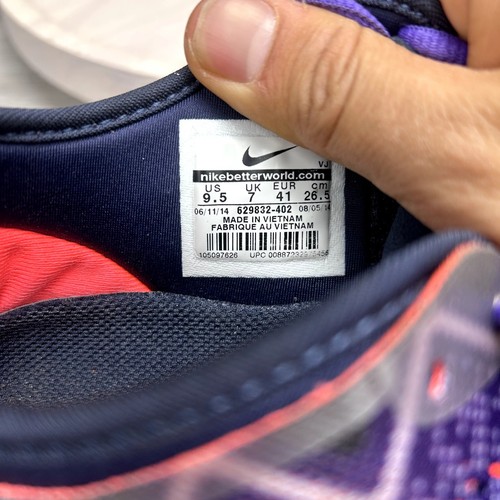 Nike Free 5.0 TR Fit 4 Estampado Púrpura Rosa Hyper Grape Print Mujer 9.5 629832-402 - Imagen 10 de 10