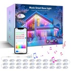 Music Permanent Outdoor RGB Smart Eaves Lights with App Control, IP65 Waterpr...