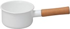 Nodahoro Milk Pan 12cm Enamel For Gas Fire Only One Hand Pot Couleur White