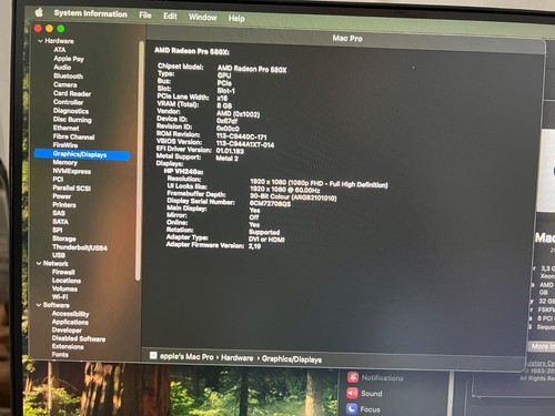 Mac Pro 7,1 12-core Intel Xeon AMD Radeon Pro 580X 8 GB 32GB RAM 1 TB SSD - Bild 13 von 16