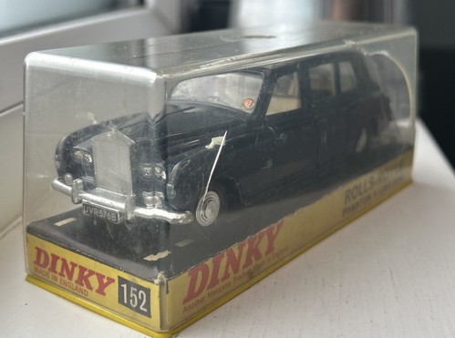 DINKY 152 ROLLS-ROYCE PHANTOM V LIMOUSINE DARK NAVY BLUE VINTAGE 1967-77 BOXED - Bild 24 von 24