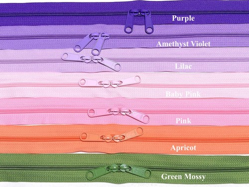 YKK Hand Bag Zippers 4.5 30" 36" 18" 40" Choose Color & Length Double Pull Slide - Picture 18 of 30