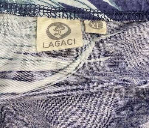 Lagaci Women's Bathing Suit Cover Up Blue Leaves Spagetti Straps Beads Size XL - Picture 6 of 6