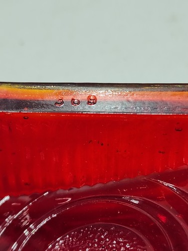 NORS Vintage Glass taillight/tail light lens 1941 Plymouth Ruby Glass T-369 - Imagen 5 de 5