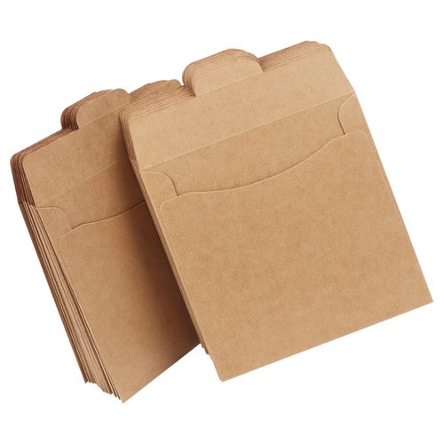 100 Pcs Disc Bag File Envelope for Documents Cd Protective Sleeves - Afbeelding 10 van 12