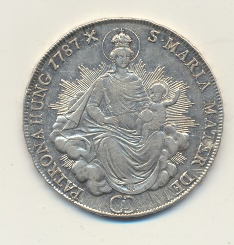 RDR Habsburg 1/2 Madonnen Taler Josef II. 1787 A ( Wien) - Bild 2 von 2
