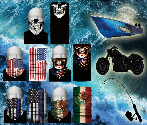 Gesichtsmaske * Halsgamasche * Sturmhaube * Angeln * Radfahren * Outdoor UV * Bandana - Bild 1 von 7