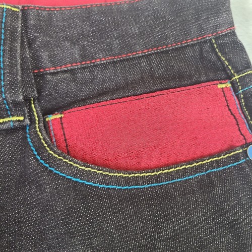 Vintage Black Denim COOGI Jeans w/Embroidered Back Pockets.Pockets Size 38 X 34 - Picture 6 of 24