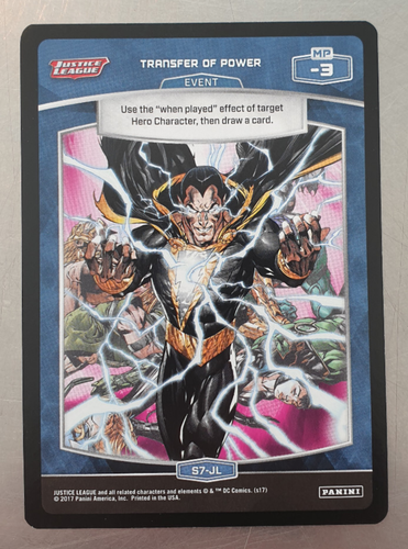 Tarjeta de TCG Panini MetaX Justice League Transfer of Power 2017 S7-JL - Imagen 1 de 2