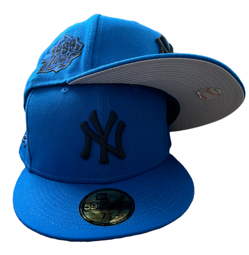 New Era New York Yankees 1999 World Series 59FIFTY Fitted Hat Blue Size 7 3/4 - Picture 2 of 7