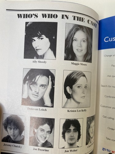 *Signed* "Ally Sheedy" Playbill + Hedwig and the Angry Inch Jane St. Theatre - Picture 2 of 3