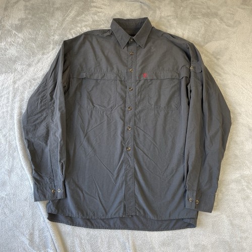 Fjällräven Vintage Herren Technical Walking Wandershirt Grau Größe L / XL