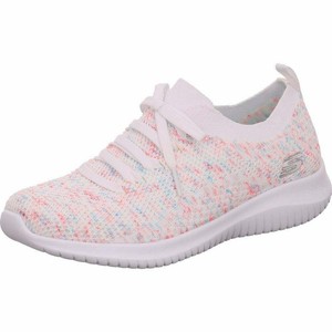 Flex Maglia in Trainer tessuto rosa Happy Ultra bianco Days Skechers qWTI5gn