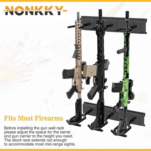 12-Slot Wall-Mounted Gun Rack Made of Heavy-Duty Steel for Your Collection - Picture 8 of 10