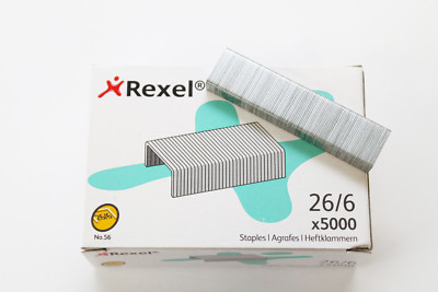 REXEL NO.56 (26/6) ROBUSTE KLAMMERN. KARTON MIT 1000 ODER 5000. IN OVP.