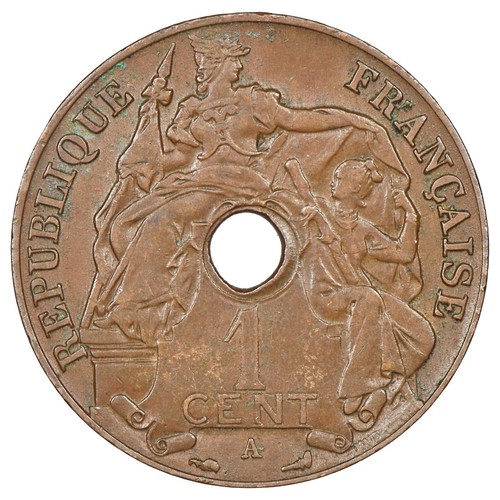 Indochina 1 Cent Piaster 1920 A Bronze - KM.12 Lec.101 Kolonialmünze - Bild 2 von 2