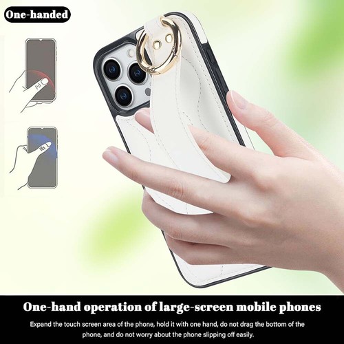 Hülle Für iPhone 15 14 13 PU Leder Handy Tasche Schutz Case Etui mit Riemen Slim - Zdjęcie 14 z 16