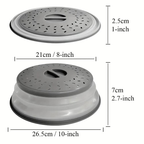Microwave Splatter Cover & Colander Kitchen Gadget for Fruit Vegetables. - 第 3/10 張圖片