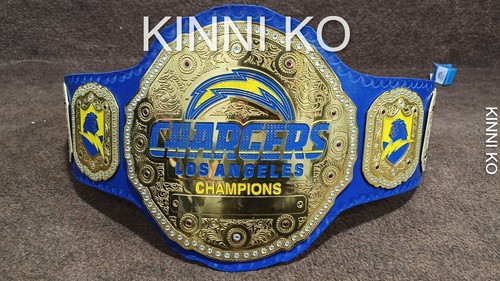 Cinturón de título de campeonato de la NFL Chargers Los Angeles 2 mm correa de cuero tamaño adulto - Imagen 8 de 16