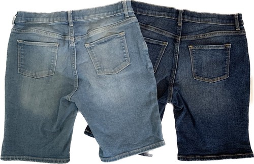 Old Navy Girl’s Bermuda Denim Jean Shorts Medium & Dark Wash Size 16 Lot Of 2 - Picture 2 of 11