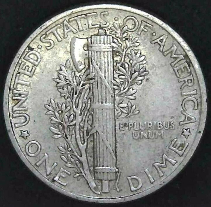 1943-P 10C Mercury Dime AU 90% Silver 22oct0515-1 - Image 2 of 2