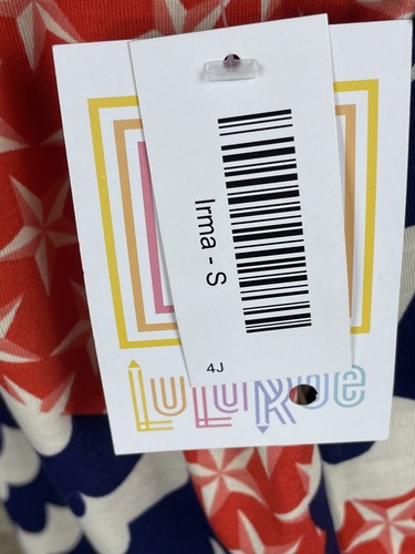 Neu mit Etikett Lularoe Irma Oversize-T-Shirt Tunika-Stil hoher niedriger Saum lässig bequem Größe Small - Bild 4 von 6