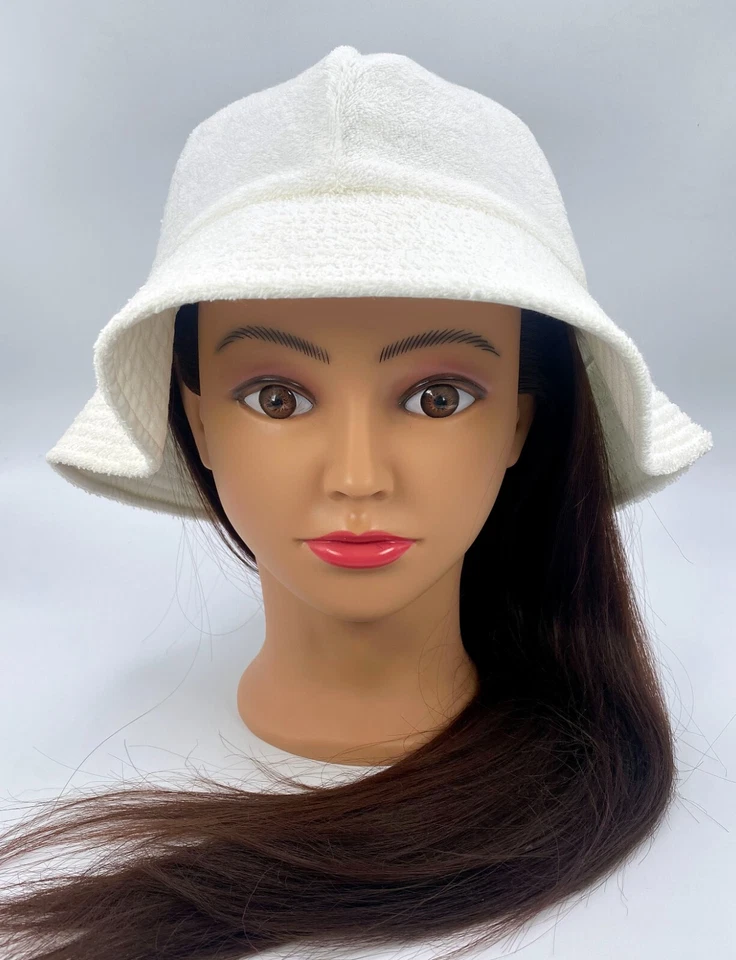 Hecho a mano UNISEX Sombrero de cubo de algodón de rizo para niños — Edad 8-10 — Totalmente nuevo/Nunca usado Foto 3 de 3