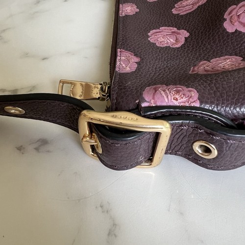 Coach Umhängetasche Blumen Rosenmuster klein Dufflette 39697 ochsenblut rosa - Bild 7 von 12