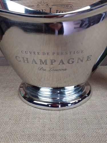 Decorative Heavy duty nickel plate engraved champagne bucket - Picture 14 of 15