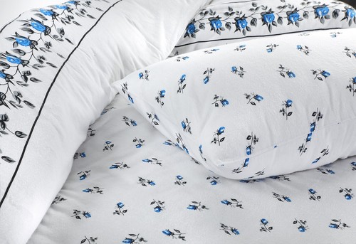 Thermal Flannel Sheets Set Fitted Flat Bed Sheet Pillowcases Brushed Cotton Warm - Picture 19 of 51
