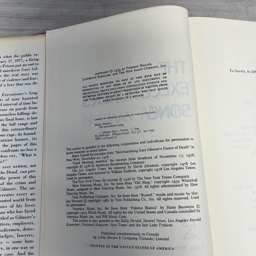 THE EXECUTIONER'S SONG by Norman Mailer, (HC,DJ) 1st Edition, 1st Print, 1979. - Picture 11 of 24