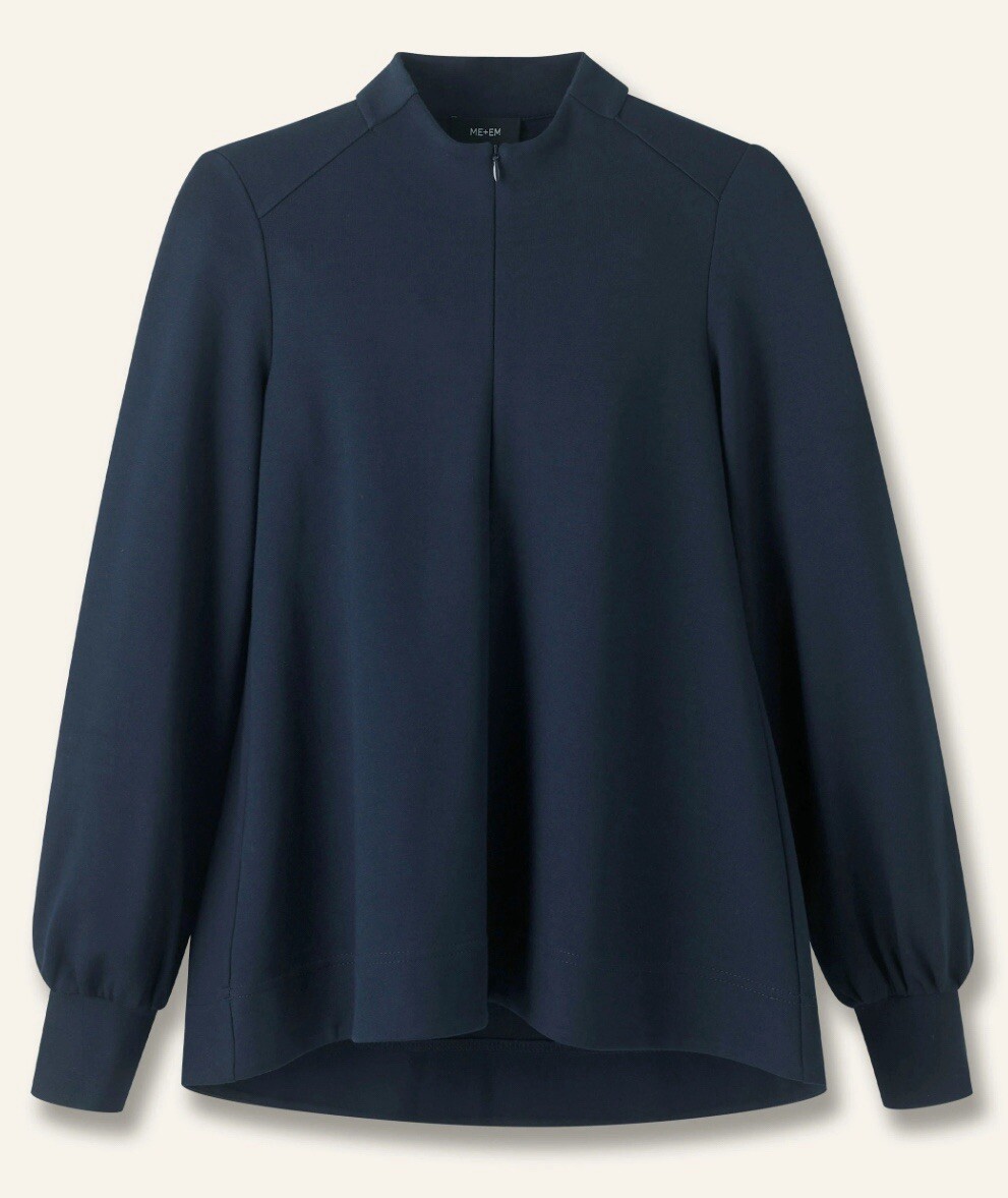 NWOT ME+EM Travel Tailoring Balloon Sleeve Swing Top $215